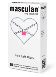 Ультрапрочные презервативы Masculan Ultra Safe Black - 10 шт. - Masculan - купить с доставкой в Волгограде