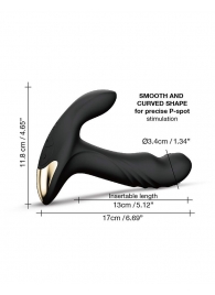 Черный вибромассажер простаты Multi P-Joy с 3 моторами - Dorcel - в Волгограде купить с доставкой