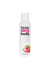 Массажная хрустящая пенка Tickle My Body Strawberry с ароматом клубники - 150 мл. - Love to Love - купить с доставкой в Волгограде