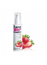 Съедобное согревающее массажное масло Love Me Tender Strawberry с ароматом клубники - 100 мл. - Love to Love - купить с доставкой в Волгограде