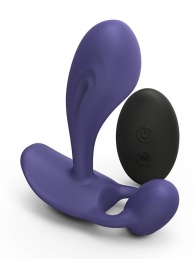 Темно-синий вибромассажер Witty P G Vibrator with Remote Control - Love to Love - в Волгограде купить с доставкой