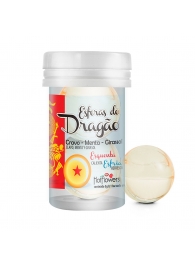 Интимный гель Esferas do Dragao Hot Ball с охлаждающе-разогревающим эффектом (2 шарика по 3 гр.) - HotFlowers - купить с доставкой в Волгограде