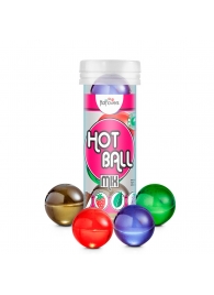 Ароматизированный лубрикант Hot Ball Mix на масляной основе (4 шарика по 3 гр.) - HotFlowers - купить с доставкой в Волгограде