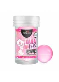 Лубрикант на силиконовой основе с эффектом вибрации Xana Loka Hot Ball (2 шарика по 3 гр.) - HotFlowers - купить с доставкой в Волгограде