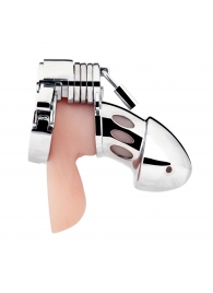 Клетка на пенис из металла Obedience Cock Cage - BlueLine - купить с доставкой в Волгограде