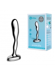 Стальной стимулятор простаты Stainless Steel Prostate Plug - 11,5 см. - b-Vibe - в Волгограде купить с доставкой