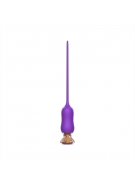 Фиолетовый тонкий стимулятор Nipple Vibrator - 23 см. - I-MOON - купить с доставкой в Волгограде