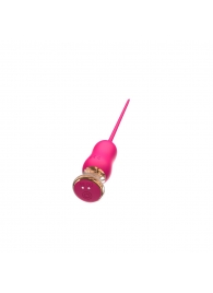 Розовый тонкий стимулятор Nipple Vibrator - 23 см. - I-MOON - купить с доставкой в Волгограде
