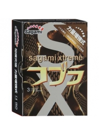 Суженные к основанию презервативы Sagami Xtreme COBRA - 3 шт. - Sagami - купить с доставкой в Волгограде