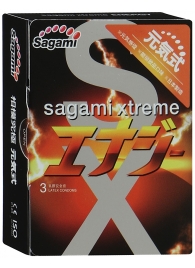 Презервативы Sagami Xtreme ENERGY с ароматом энергетика - 3 шт. - Sagami - купить с доставкой в Волгограде