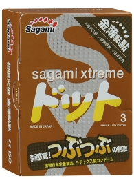 Презервативы Sagami Xtreme FEEL UP с точечной текстурой и линиями прилегания - 3 шт. - Sagami - купить с доставкой в Волгограде