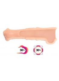 Телесная фантазийная насадка на член Cock Sleeve Size L - KOKOS - в Волгограде купить с доставкой