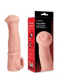 Телесная фантазийная насадка на член Cock Sleeve Size L - KOKOS - в Волгограде купить с доставкой