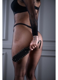 Кожаная шлепалка Sex Game с заклепками - 33 см. - БДСМ Арсенал - купить с доставкой в Волгограде