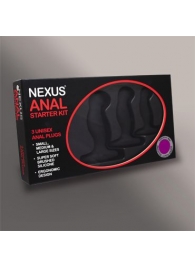 Набор из 3 массажеров простаты чёрного цвета NEXUS ANAL STARTER KIT - Nexus Range - в Волгограде купить с доставкой
