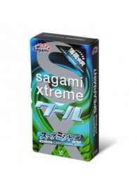 Презервативы Sagami Xtreme Mint с ароматом мяты - 10 шт. - Sagami - купить с доставкой в Волгограде
