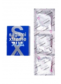 Розовые презервативы Sagami Xtreme FEEL FIT 3D - 3 шт. - Sagami - купить с доставкой в Волгограде