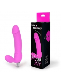 Розовый безремневой страпон Sexy Friend - 1137 - купить с доставкой в Волгограде