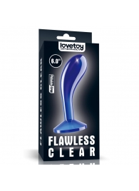 Синяя анальная втулка Flawless Clear Prostate Plug 6.0 - 15 см. - Lovetoy - в Волгограде купить с доставкой