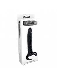 Чёрная насадка-фаллос для двойного проникновения INFLATABLE DILDO SLIM DONG  - 13,5 см. - Toyz4lovers - в Волгограде купить с доставкой