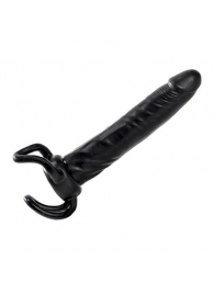 Чёрная насадка-фаллос для двойного проникновения INFLATABLE DILDO SLIM DONG  - 13,5 см. - Toyz4lovers - в Волгограде купить с доставкой