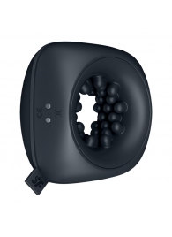 Черный мужской вибромассажер Ring Stroker - Satisfyer - в Волгограде купить с доставкой