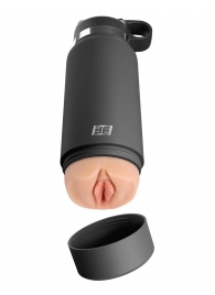 Серый мастурбатор в виде бутылки F*ck Flask - Pipedream - в Волгограде купить с доставкой