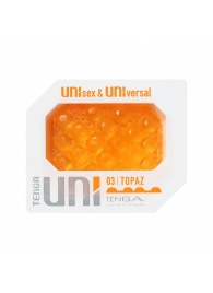 Оранжевый мастурбатор-стимулятор Tenga Uni Topaz - Tenga - в Волгограде купить с доставкой