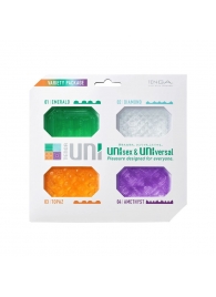 Набор из 4 мастурбаторов-стимуляторов Tenga Uni Variety Pack - Tenga - в Волгограде купить с доставкой