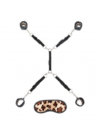 Леопардовая фиксация на матрас для рук и ног Classic Bedspreader - Lux Fetish - купить с доставкой в Волгограде