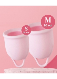 Набор из 2 розовых менструальных чаш Aura - HOT planet - купить с доставкой в Волгограде