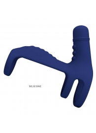 Синяя вибронасадка на пенис Vibrating Penis Sling - Baile - в Волгограде купить с доставкой