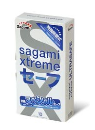Презервативы Sagami Xtreme Ultrasafe с двойным количеством смазки - 10 шт. - Sagami - купить с доставкой в Волгограде