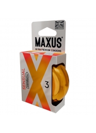 Презервативы анатомической формы Maxus Sensual - 3 шт. - Maxus - купить с доставкой в Волгограде