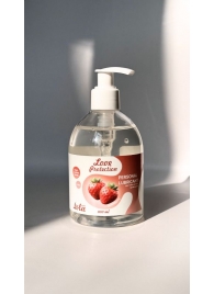 Лубрикант на водной снове Love Protection Strawberry с ароматом клубники - 300 мл. - Lola Games - купить с доставкой в Волгограде