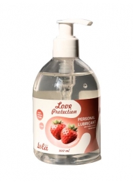 Лубрикант на водной снове Love Protection Strawberry с ароматом клубники - 300 мл. - Lola Games - купить с доставкой в Волгограде