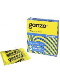 Классические презервативы с обильной смазкой Ganzo Classic - 3 шт. - Ganzo - купить с доставкой в Волгограде