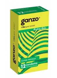 Ультратонкие презервативы Ganzo Ultra thin - 12 шт. - Ganzo - купить с доставкой в Волгограде