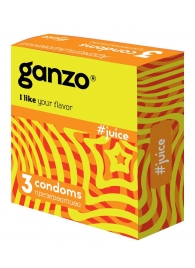 Ароматизированные презервативы Ganzo Juice - 3 шт. - Ganzo - купить с доставкой в Волгограде