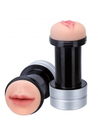 Двусторонний мастурбатор REALSTUFF 2 IN 1 HUMMER MOUTH   VAGINA - ротик и вагина - Dream Toys - в Волгограде купить с доставкой