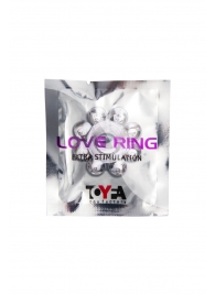 Прозрачное гелевое эрекционное кольцо-цветок - Toyfa Basic - в Волгограде купить с доставкой