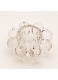 Прозрачное гелевое эрекционное кольцо-цветок - Toyfa Basic - в Волгограде купить с доставкой