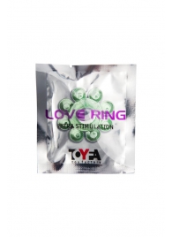 Зеленое эрекционное кольцо-цветок - Toyfa Basic - в Волгограде купить с доставкой