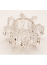 Прозрачное гелевое эрекционное кольцо-звезда - Toyfa Basic - в Волгограде купить с доставкой