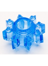 Голубая гелевая насадка-звезда - Toyfa Basic - в Волгограде купить с доставкой