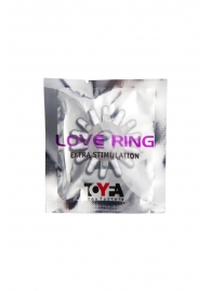 Прозрачное гелевое эрекционное кольцо с шипиками - Toyfa Basic - в Волгограде купить с доставкой