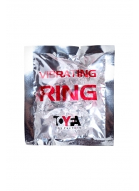 Прозрачное эрекционное кольцо с вибратором  и подхватом - Toyfa Basic - в Волгограде купить с доставкой