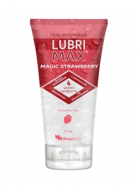 Интимный гель-смазка на водной основе Lubrimax Magic Strawberry - 75 мл. - ИнтелБИО - купить с доставкой в Волгограде