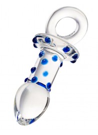 Стеклянная прозрачная втулка с кольцом - 13,5 см. - Sexus