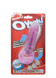 Фиолетовое эрекционное кольцо с вибрацией и пальчиком OYEAH PURPLE - Screaming O - в Волгограде купить с доставкой